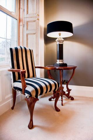 Queen Anne Upholstered High Back Armchair